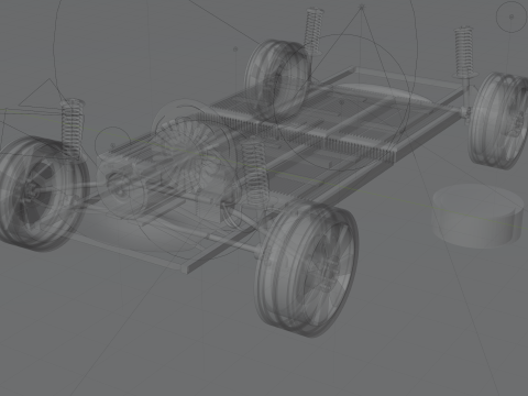 EV Car Chassis 3D Model