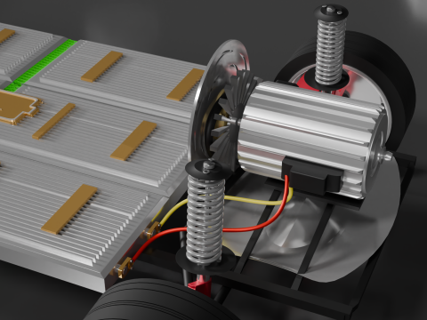 EV Car Chassis 3D Model