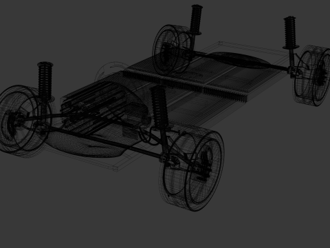 EV Car Chassis 3D Model