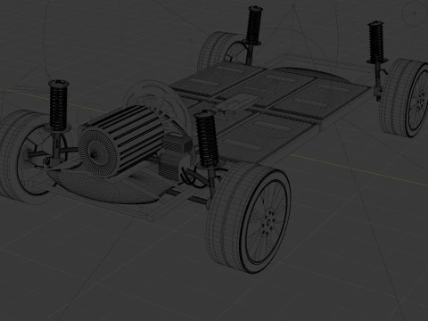 EV Car Chassis 3D Model