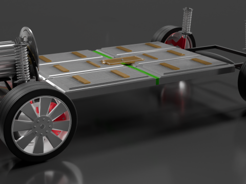 EV Car Chassis 3D Model