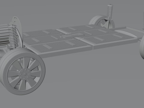 EV Car Chassis 3D Model