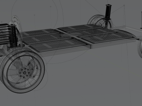 EV Car Chassis 3D Model