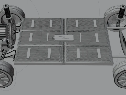 EV Car Chassis 3D Model