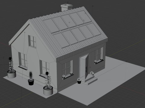 झोपड़ी 3D मॉडल