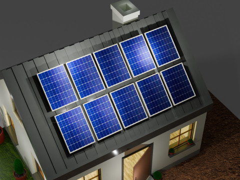 झोपड़ी 3D मॉडल