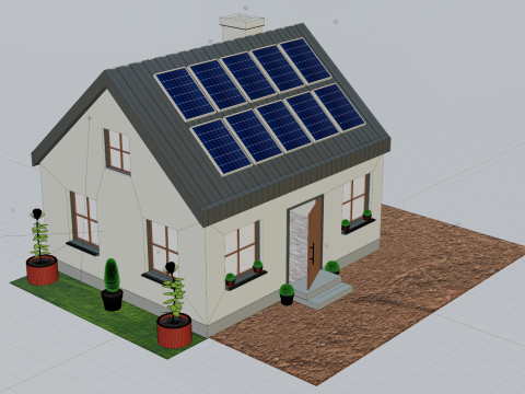 झोपड़ी 3D मॉडल