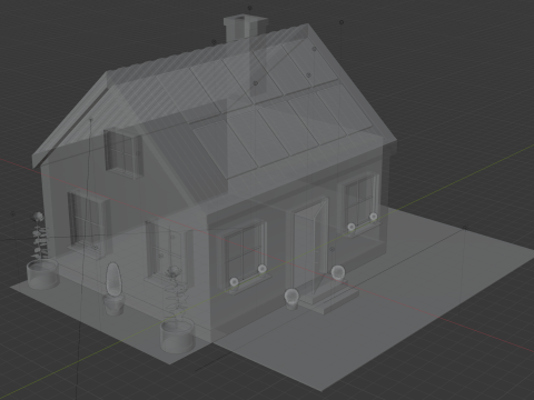 झोपड़ी 3D मॉडल