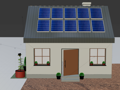 झोपड़ी 3D मॉडल