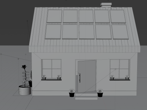 झोपड़ी 3D मॉडल