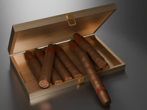 Caixa de charuto Modelo 3D