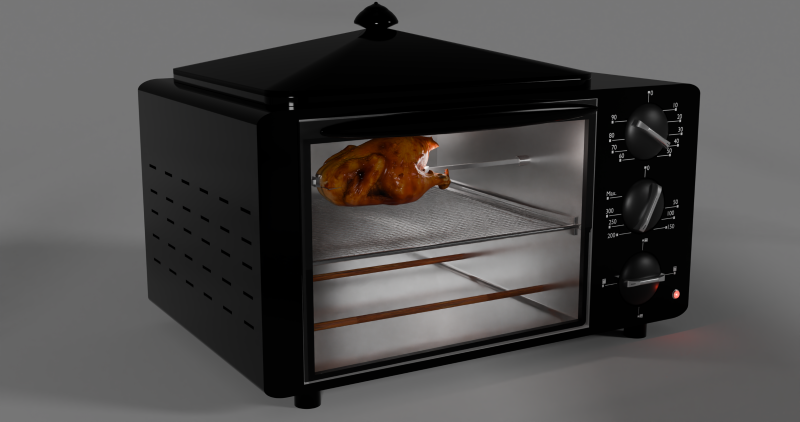 Oven 3D Model .c4d .max .obj .3ds .fbx .stl .blend 