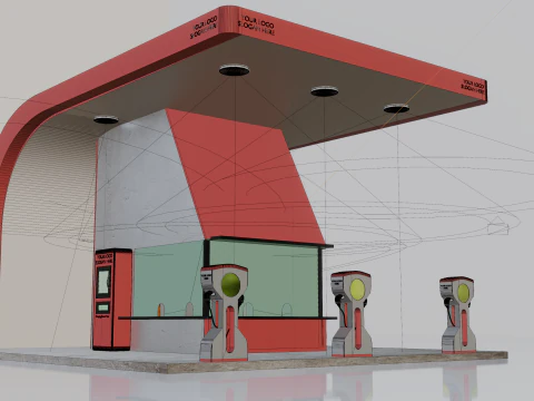 Stazione di ricarica Modello 3D