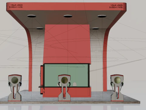 Stazione di ricarica Modello 3D