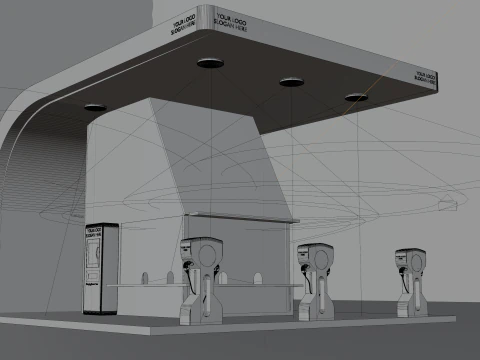 Stazione di ricarica Modello 3D