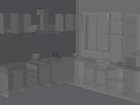 Interno della cucina Modello 3D