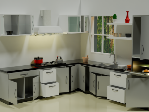 Interior de la cocina Modelo 3D