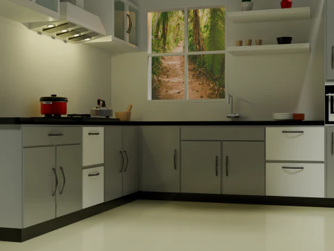 Interno della cucina Modello 3D