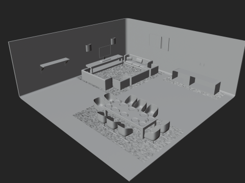 3D living room 3D Model