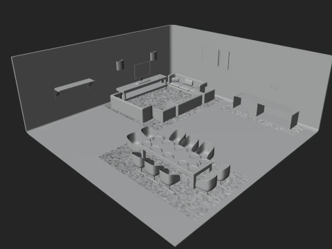 Soggiorno 3D Modello 3D