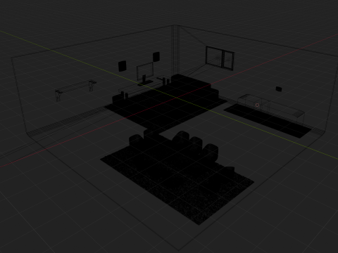 3D living room 3D Model