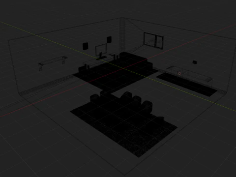 Soggiorno 3D Modello 3D