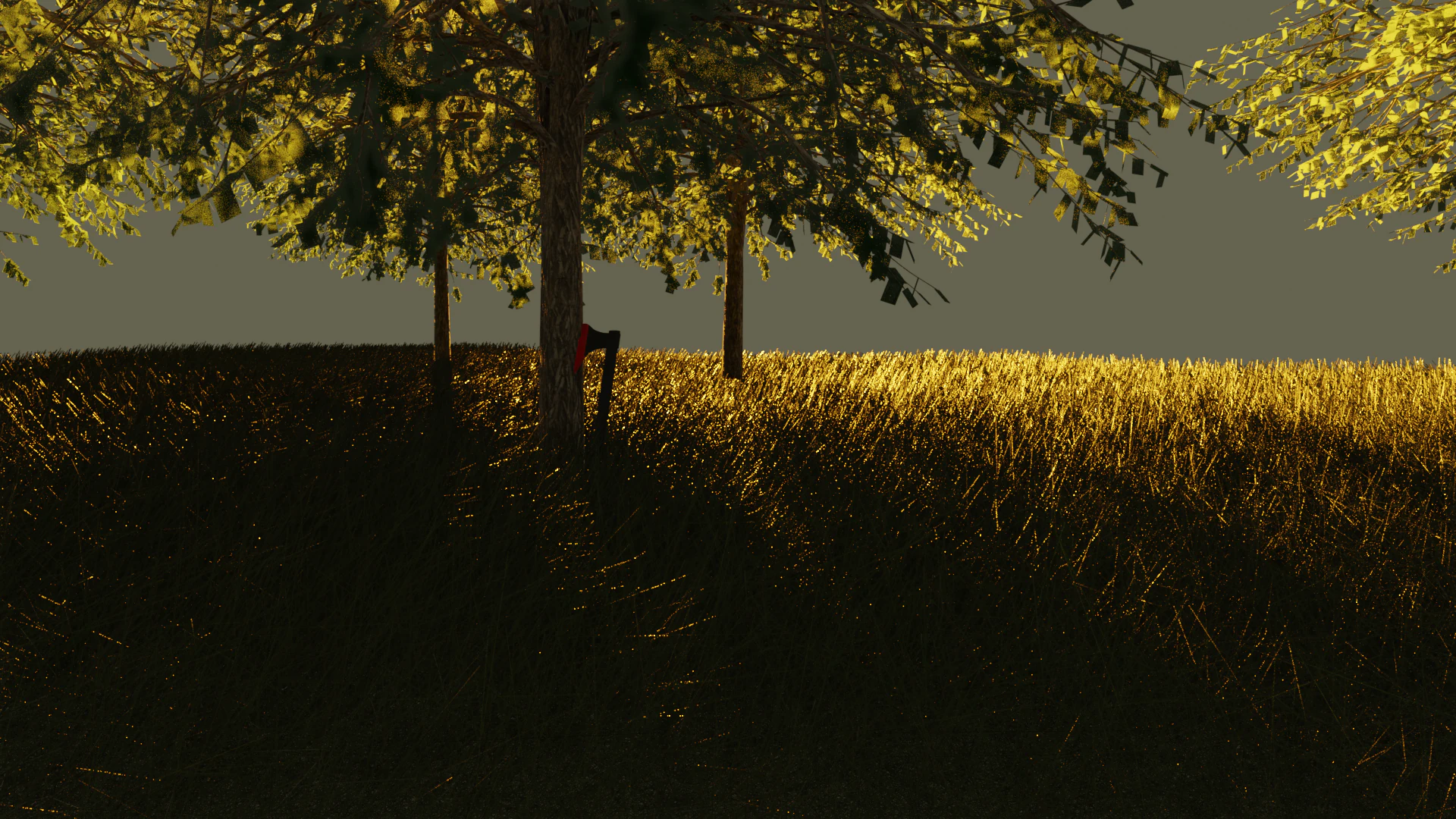 Sunset Axe 3D Model .c4d .max .obj .3ds .fbx .stl .blend 