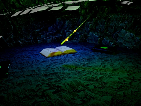 Baguette magique enchantée Modèle 3D