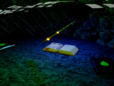 Enchanted magic wand 3D Model