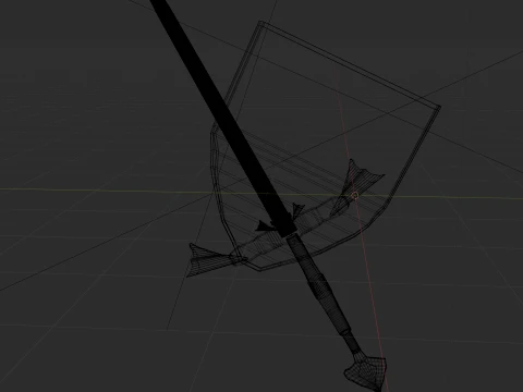 Dark Sister Sword 3D Model