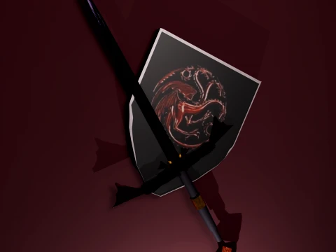 Dark Sister Sword 3D Model