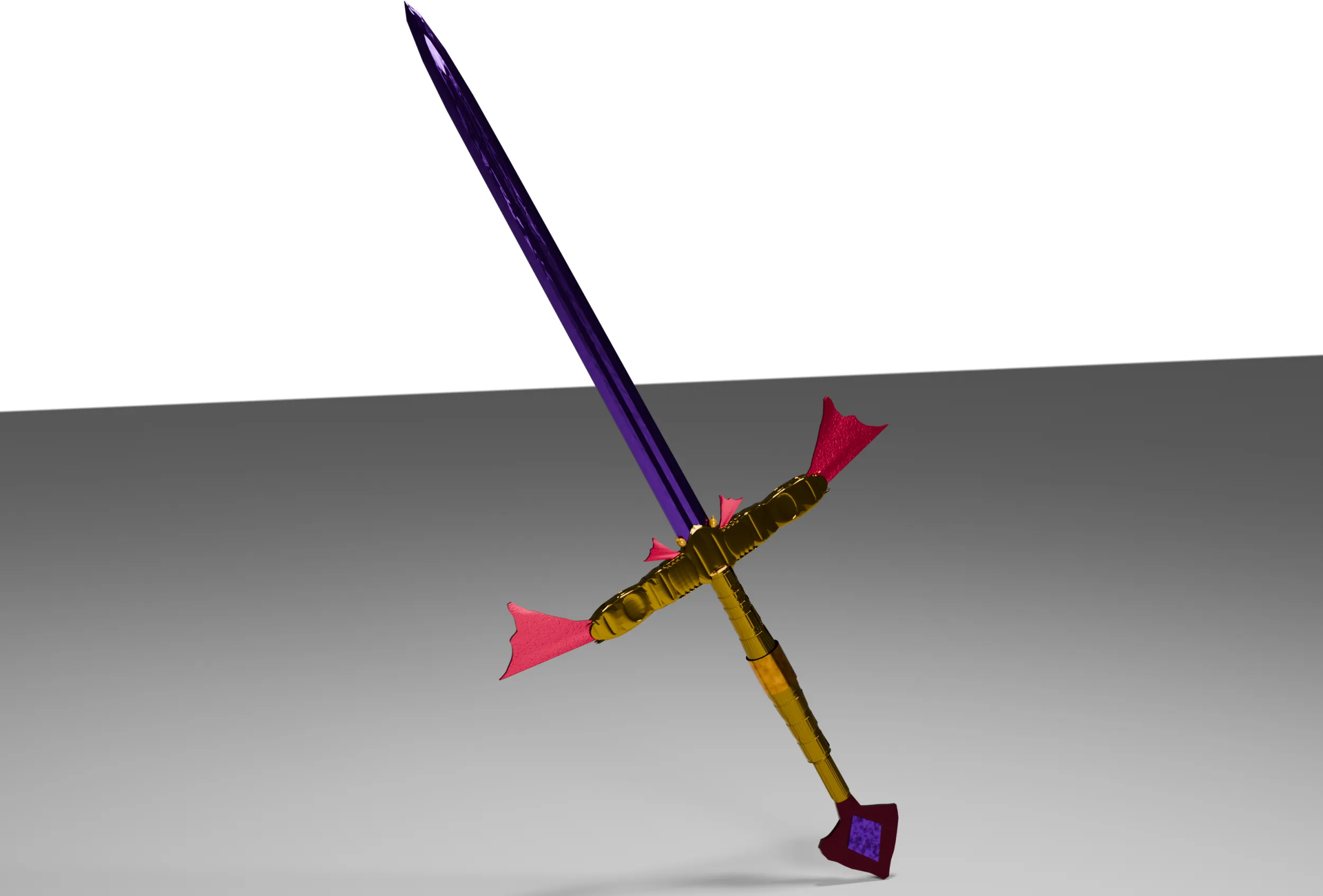 Fantasy Targaryen Sword 3d 3D Model .c4d .max .obj .3ds .fbx .stl .blend