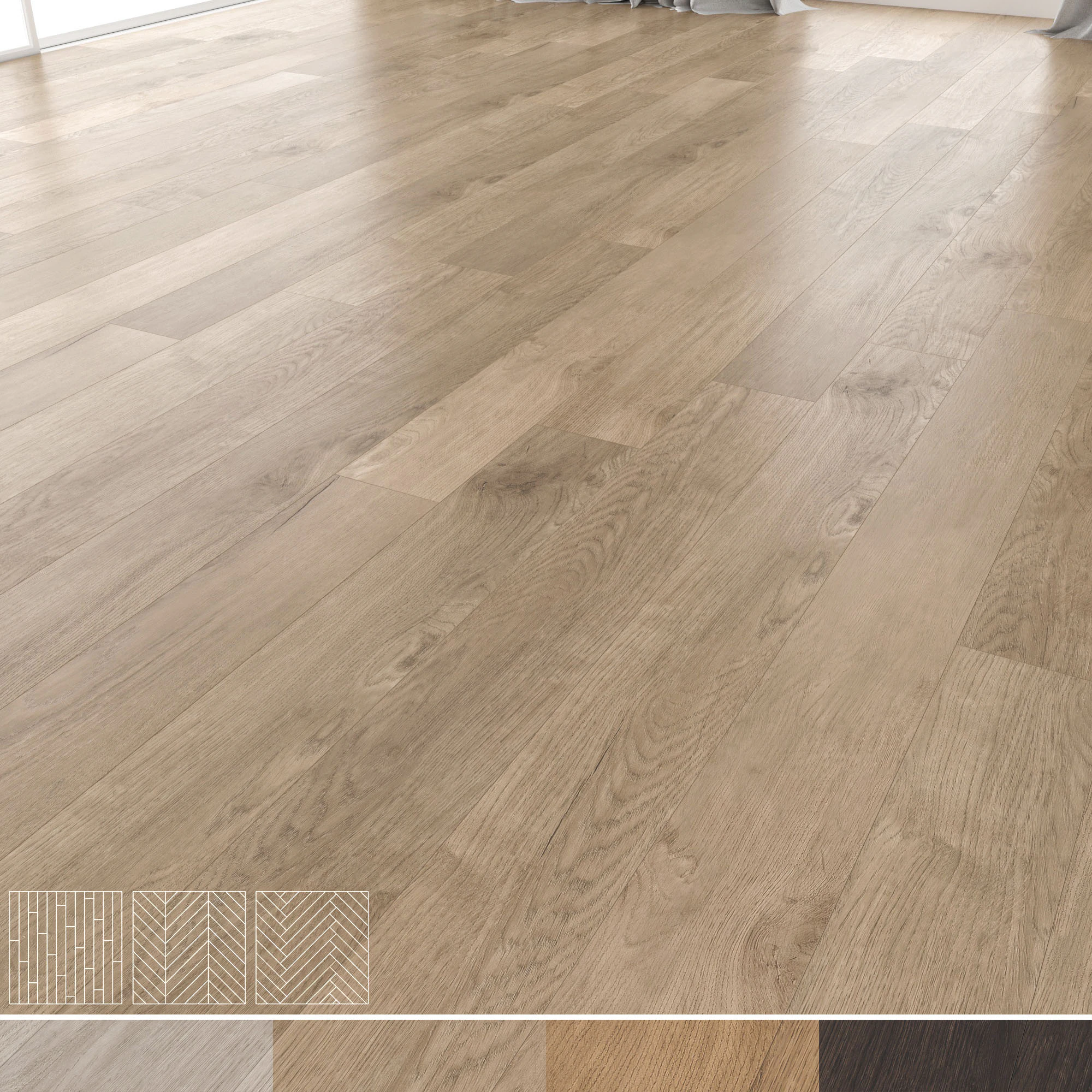 Wood Floor 01 3D Model .c4d .max .obj .3ds .fbx .stl .blend 