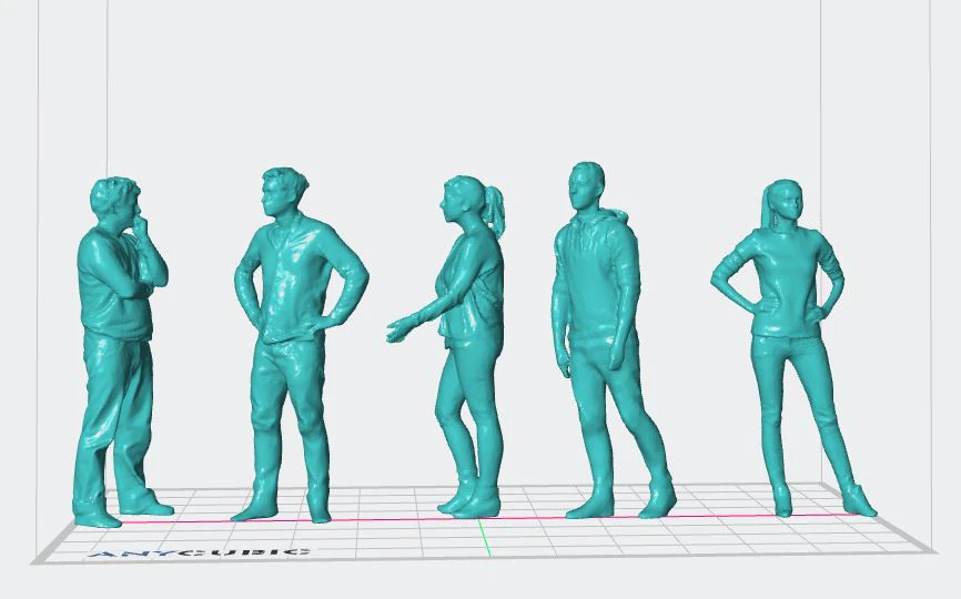 Set of lowpoly human figures 3D Print Model .c4d .max .obj .3ds .fbx .stl .blend 