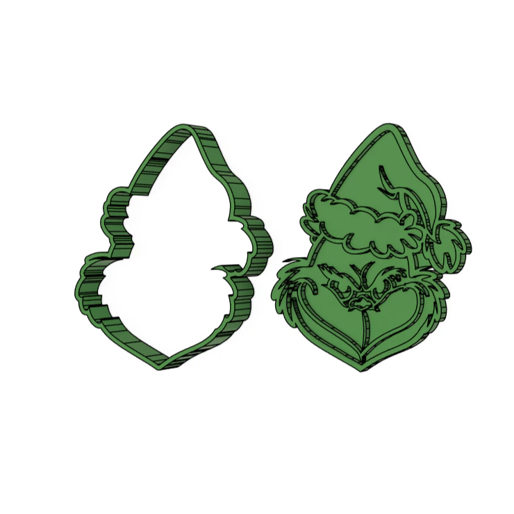 Christmas Cookie Cutter Grinch - Easy 3D Print - No Supports 3D Print Model .c4d .max .obj .3ds .fbx .stl .blend