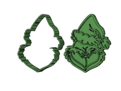Christmas Cookie Cutter Grinch - Easy 3D Print - No Supports 3D Print Model