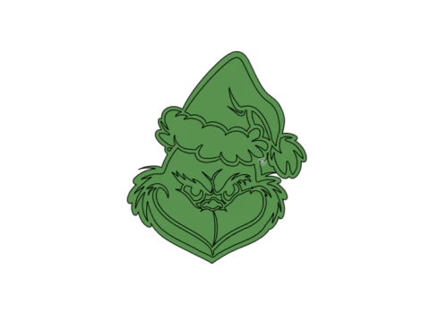 Christmas Cookie Cutter Grinch - Easy 3D Print - No Supports 3D Print Model