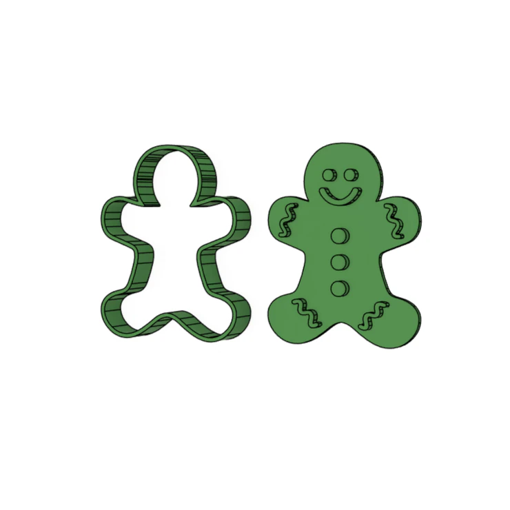 Christmas Cookie Cutter GingerBread - Easy 3D Print - No Supports 3D Print Model .c4d .max .obj .3ds .fbx .stl .blend