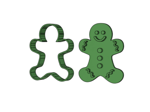 Christmas Cookie Cutter GingerBread - Easy 3D Print - No Supports 3D Print Model