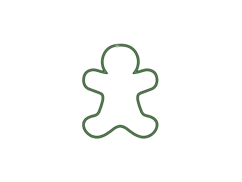 Christmas Cookie Cutter GingerBread - Easy 3D Print - No Supports 3D Print Model