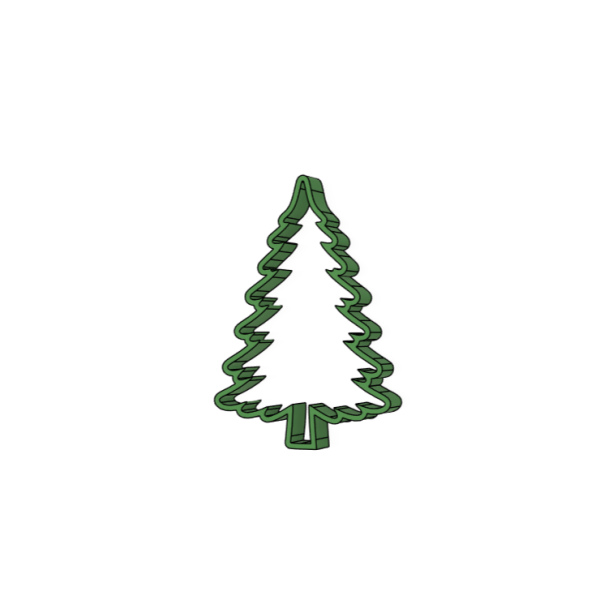 Świąteczna foremka do ciastek Choinka - łatwy druk 3D - bez podp&oacute;rek Model do druku 3D .c4d .max .obj .3ds .fbx .stl .blend 