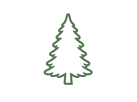 Świąteczna foremka do ciastek Choinka - łatwy druk 3D - bez podp&oacute;rek Model do druku 3D