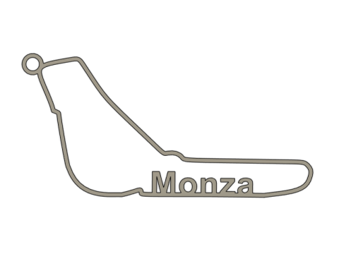F1 Monza Circuit Pendant 3D Print Model