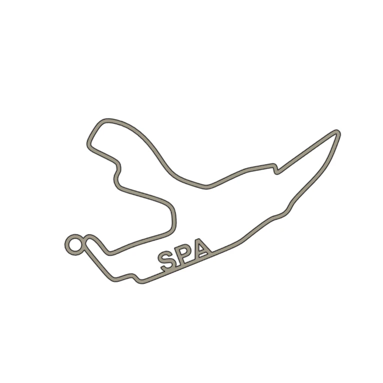 F1 SPA Circuit Pendant 3D Print Model .c4d .max .obj .3ds .fbx .stl .blend 