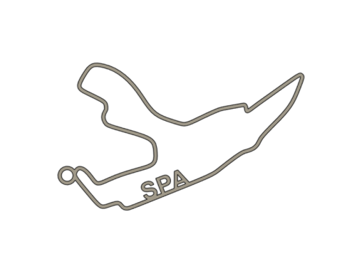 F1 SPA Circuit Pendant 3D Print Model