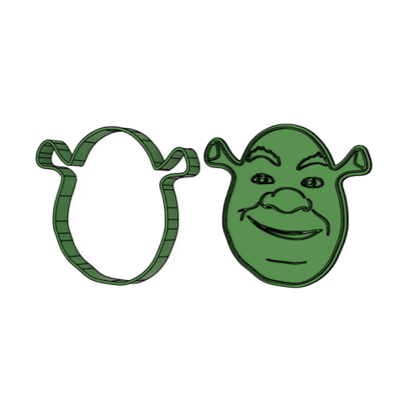 Cookie Cutter Shrek 3D Print Model .c4d .max .obj .3ds .fbx .stl .blend 