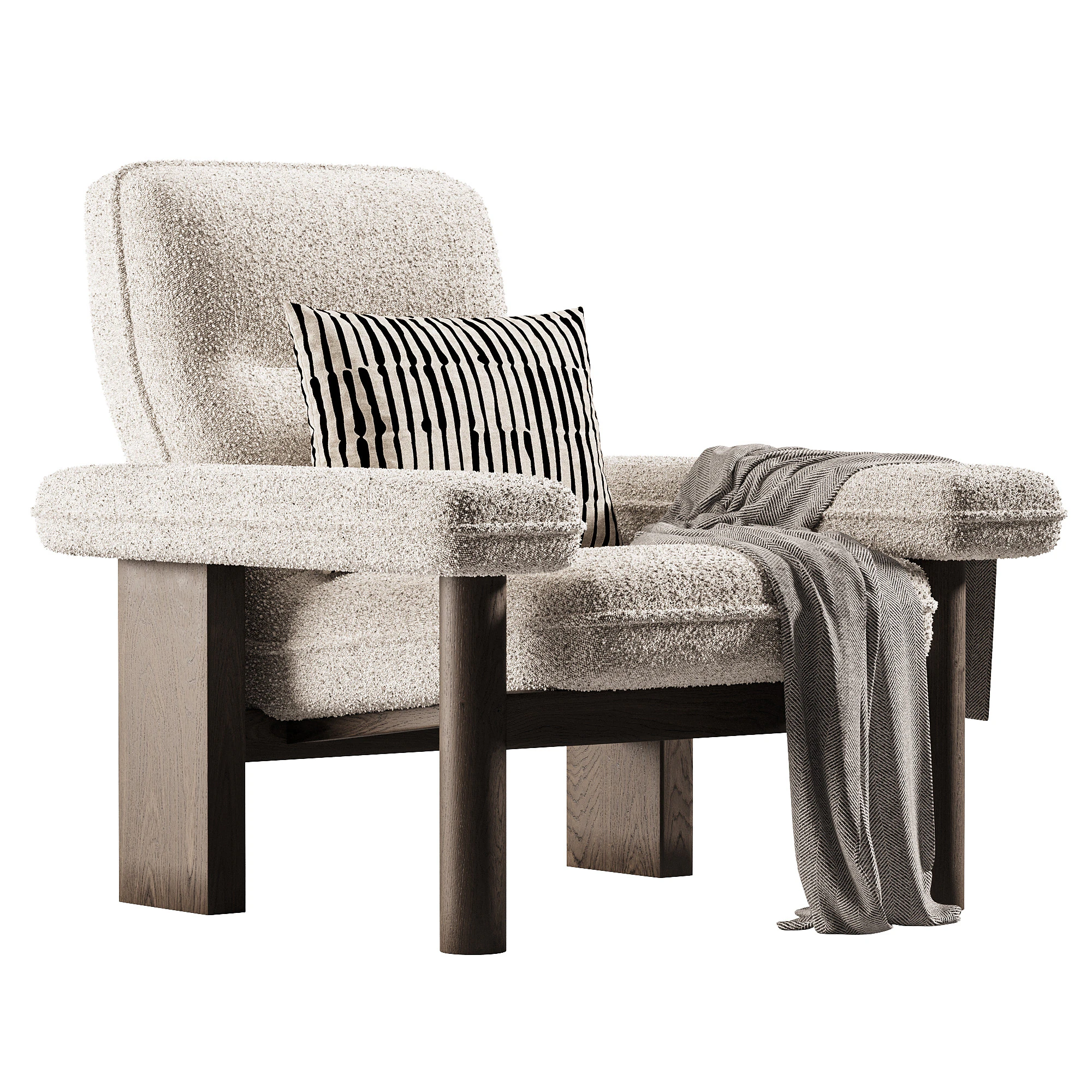 Brasilia Lounge Chair 3D Model .c4d .max .obj .3ds .fbx .stl .blend 
