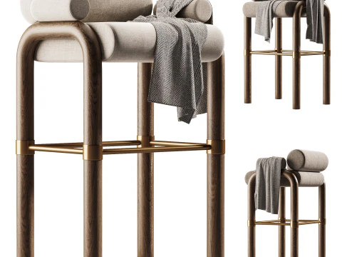 Brenna Bar Chair 3D Model