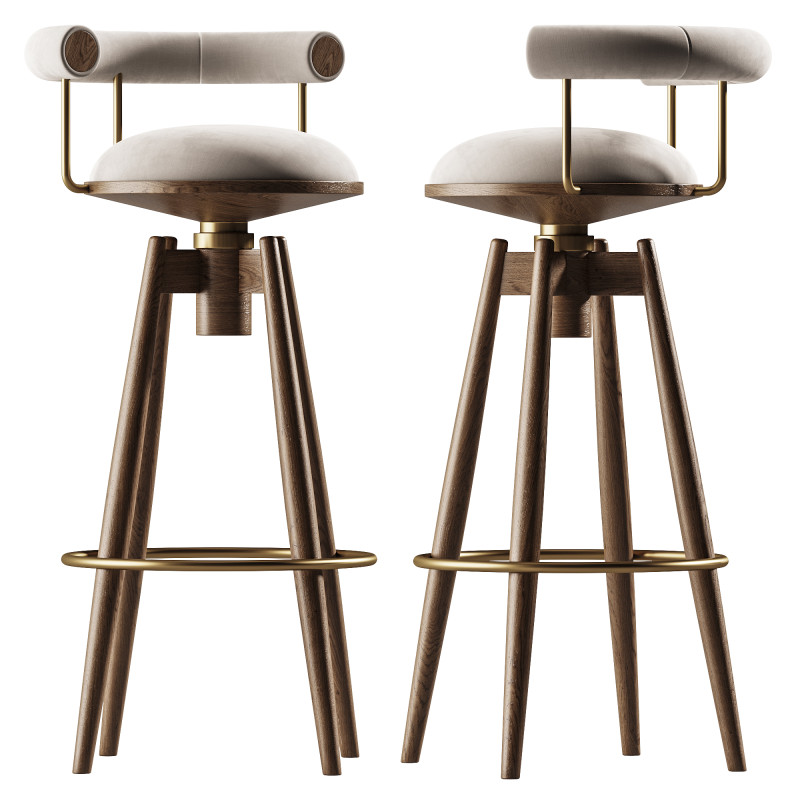 DYLAN BAR CHAIR 3D Model .c4d .max .obj .3ds .fbx .stl .blend 