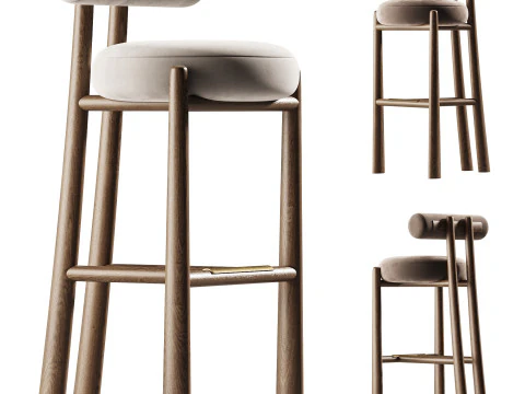 Petra Bar Chair 3D Model